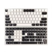Black White 104+45 CSA Profile PBT Doubleshot Keycap Set Cherry MX Mechanical Gaming Keyboard